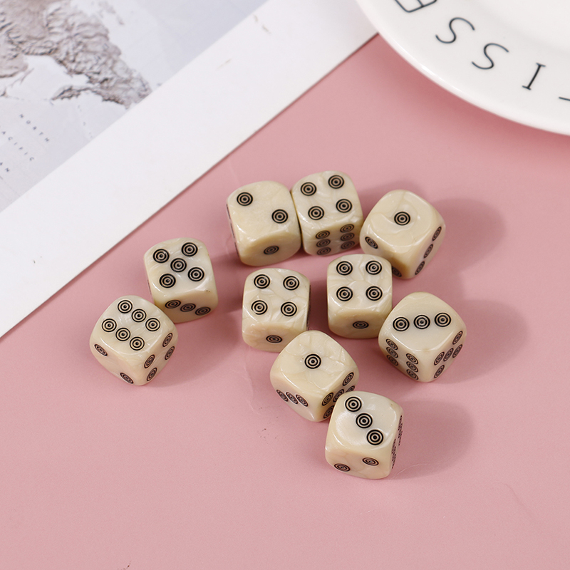 Party Games Gamecube - 10pcs Round Corners 6-sided D6 Dice