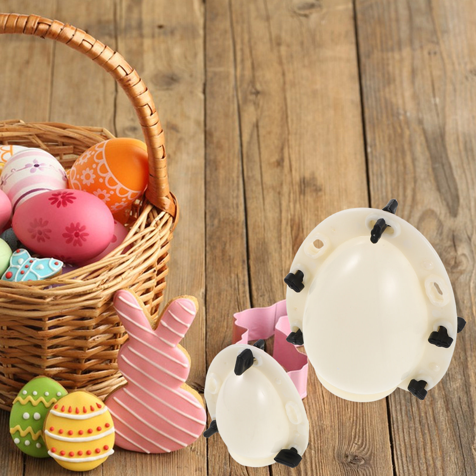 Party Games Easy - 2Pcs Egg Mold Plastic Easter Egg