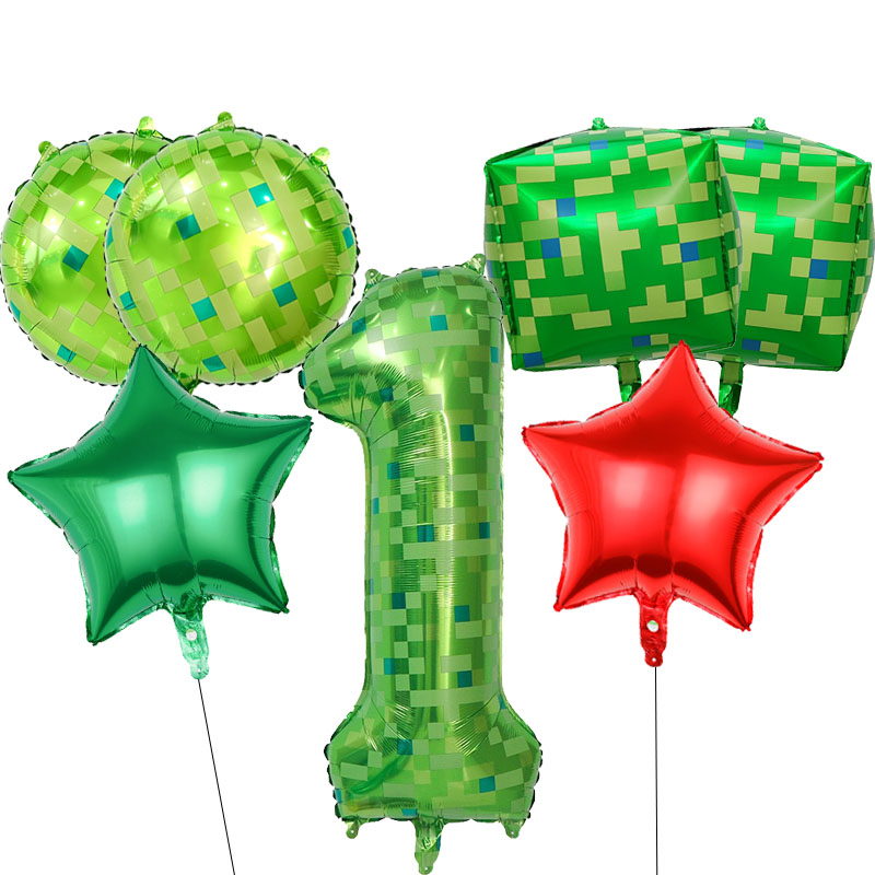 7pcs Pixel Theme Balloon Set G - Party Games Gamecube review and price