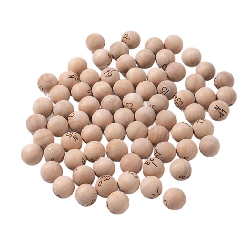 75Pcs Natural Bingo Balls Easy - Party Games Bingo review and price