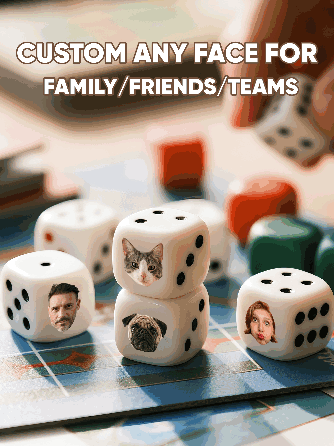 Custom Face Dice Personalized  - Party Games Event review and price