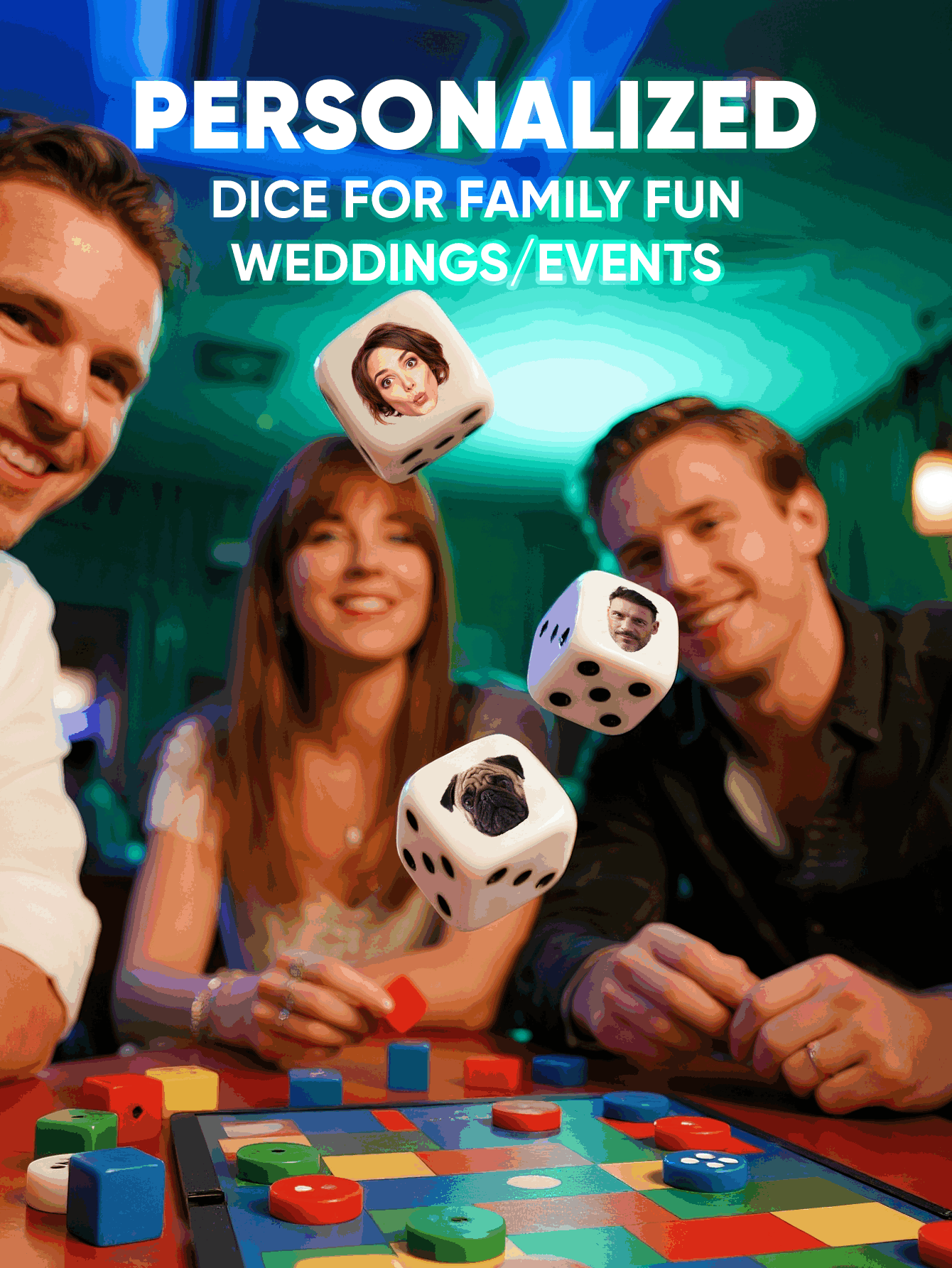 Custom Face Dice Personalized  - Party Games Event review and price