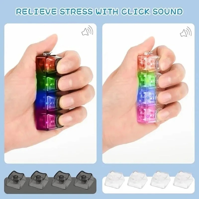 LED Keyboard Keychain Fidget T - Party Games For Adults And Kids review and price