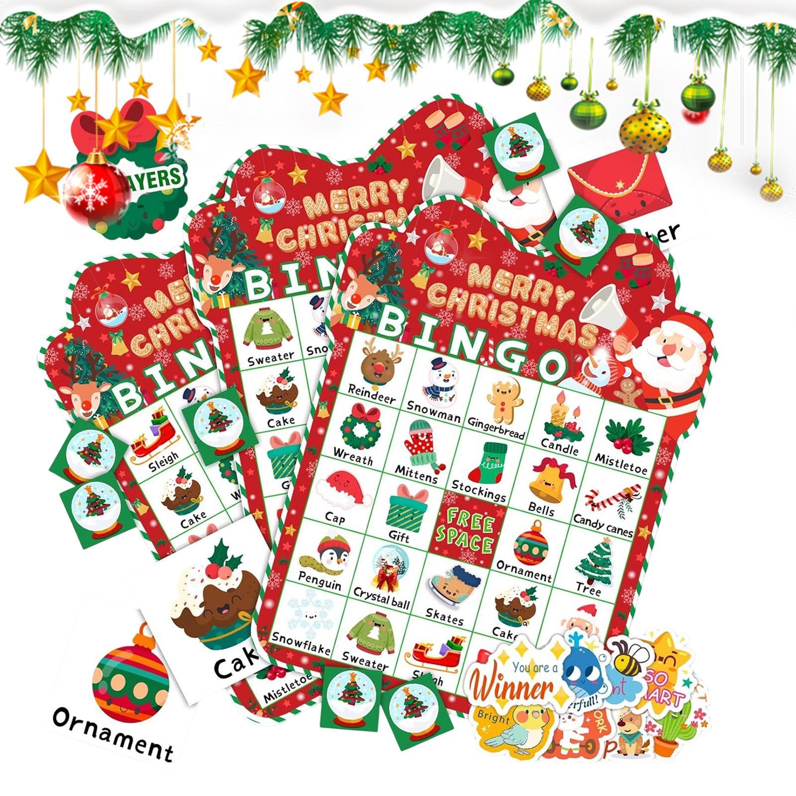 Christmas Bingo Game 24 Cards  - Party Games Bingo review and price