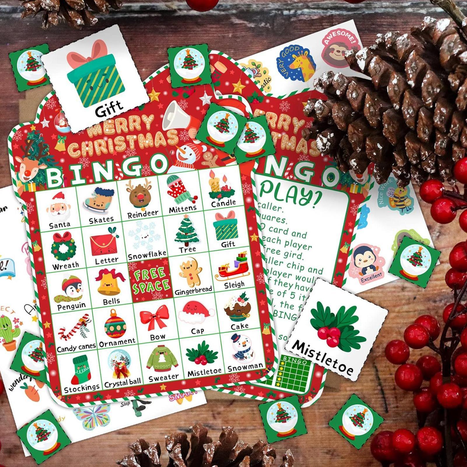 Christmas Bingo Game 24 Cards  - Party Games Bingo review and price