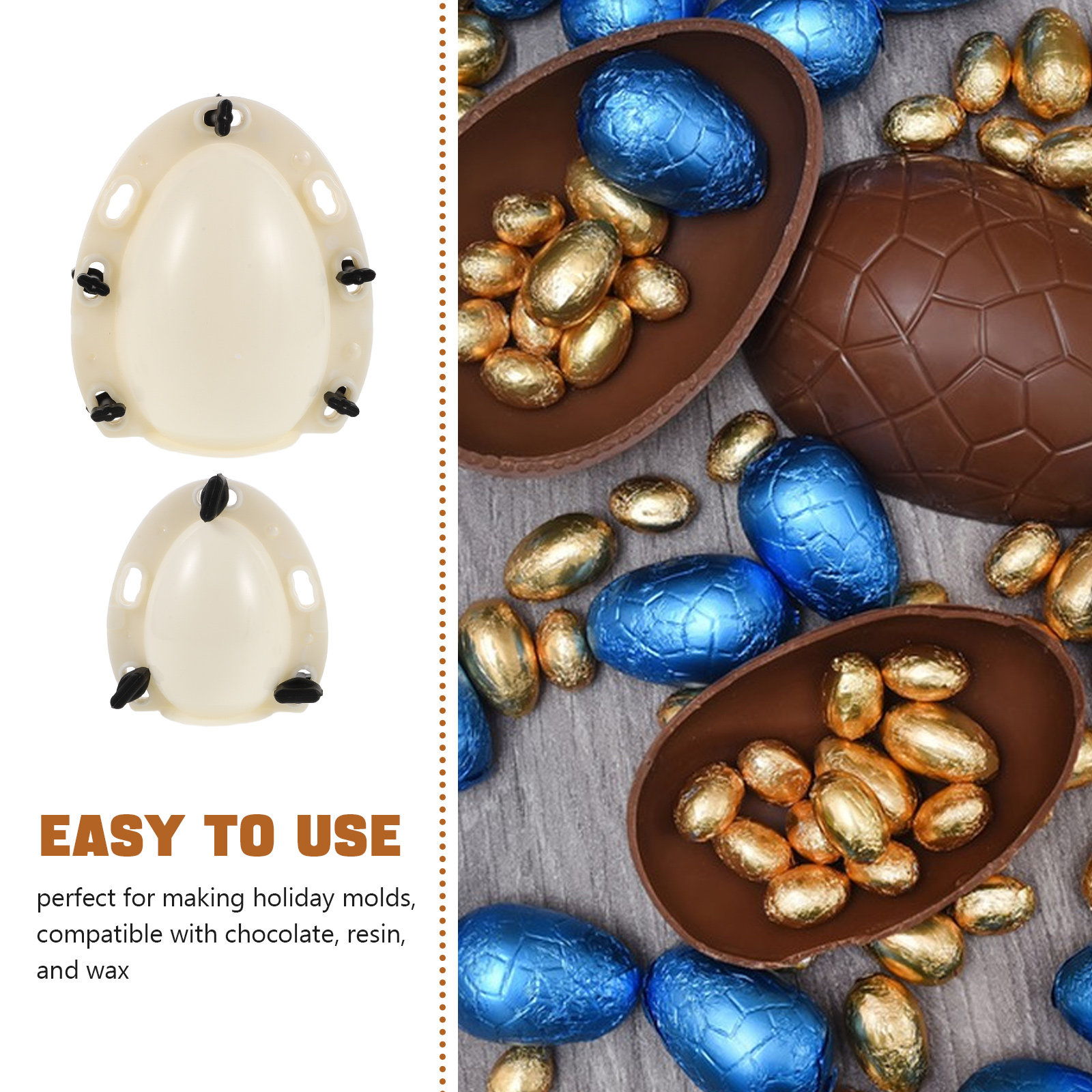 2Pcs Egg Mold Plastic Easter E - Party Games Easy review and price