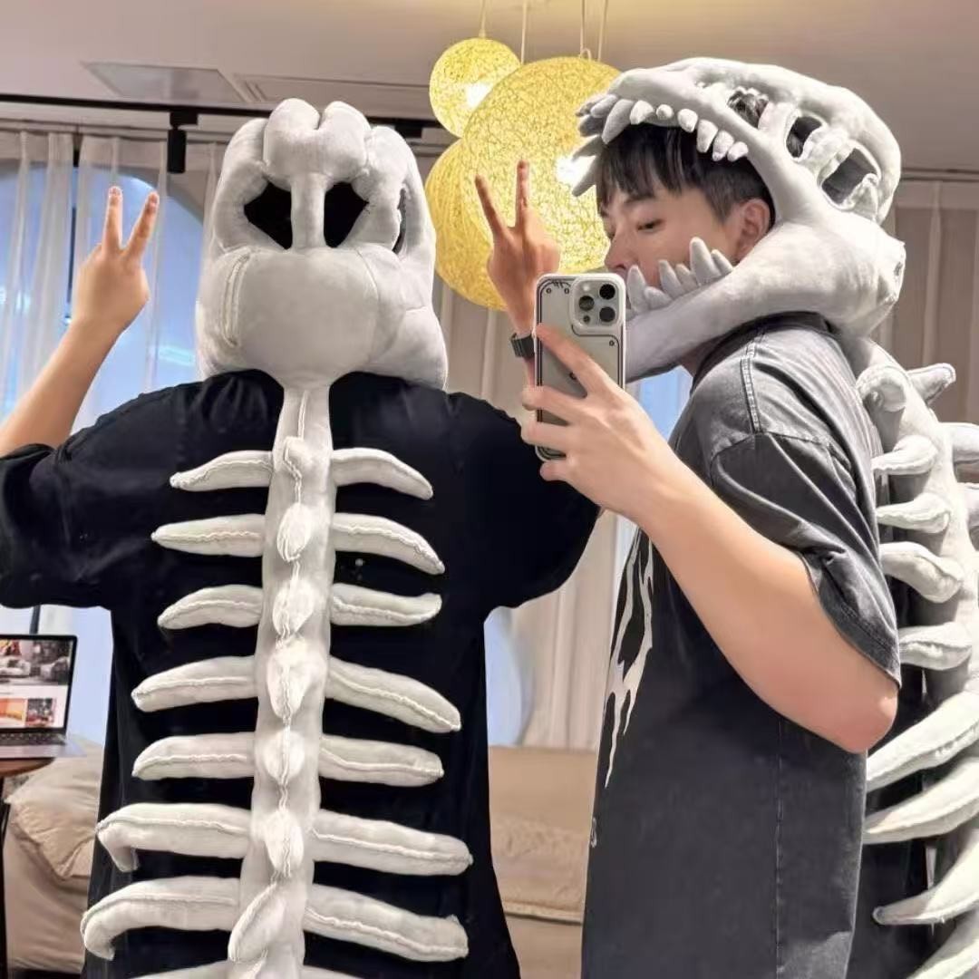 Dinosaur Skeleton Plush Hoodie - Party Games For Adults And Kids review and price