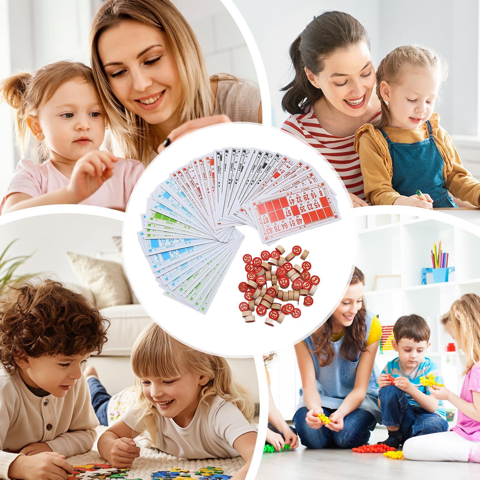 Bingo Set Wooden Funny Educati - Party Games Bingo review and price